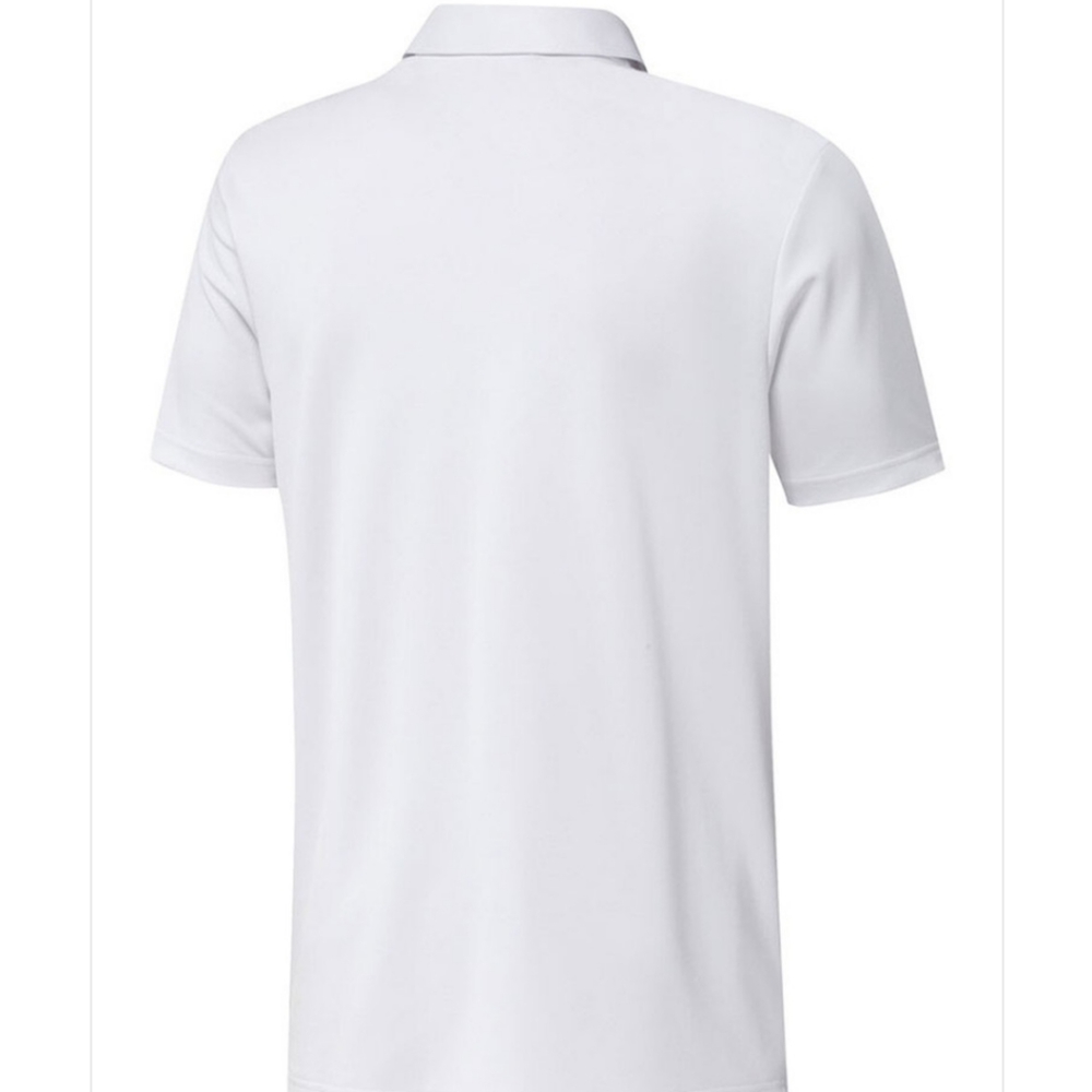 Adidas Novelty Core Stripe Polo Shirt - White/Haze Blue. SIZE MEDIUM- NWT - Picture 4 of 6